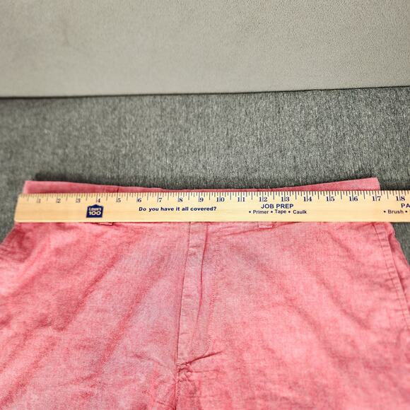 J Crew Gramercy Shorts sz 34 Men Crosshatch Pink Red 8" Preppy Chino Bermudas - Picture 6 of 10